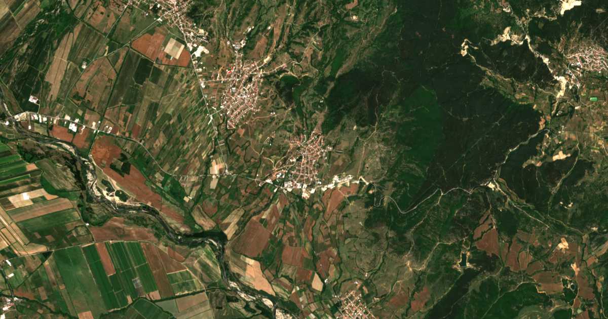 Mapa por satélite de Dǎbnica