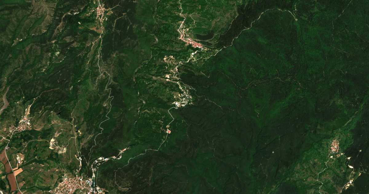 Mapa por satélite de Lešten