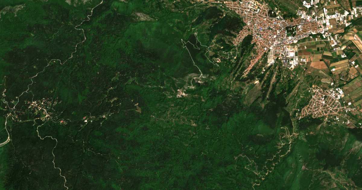 Mapa por satélite de Delčevo