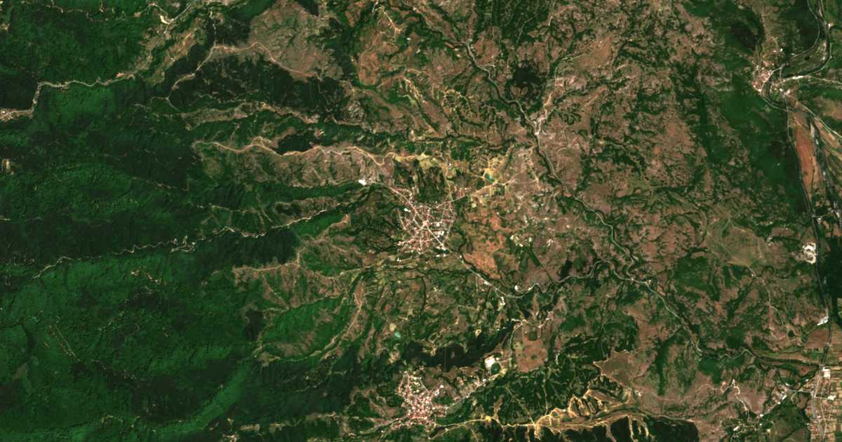 Mapa por satélite de Kornica