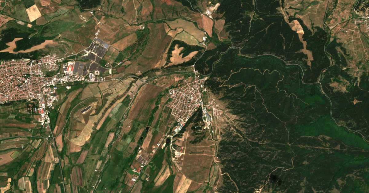 Mapa por satélite de Banja