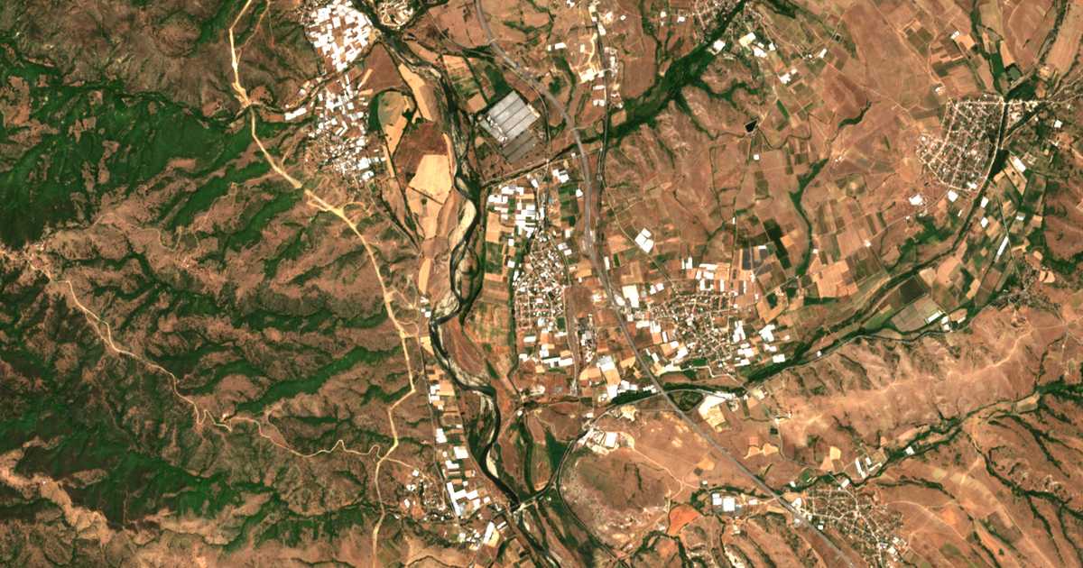 Mapa por satélite de Damjanica