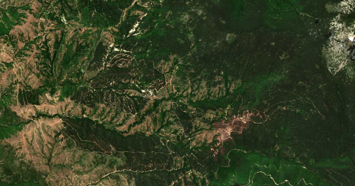 Mapa por satélite de Senokos