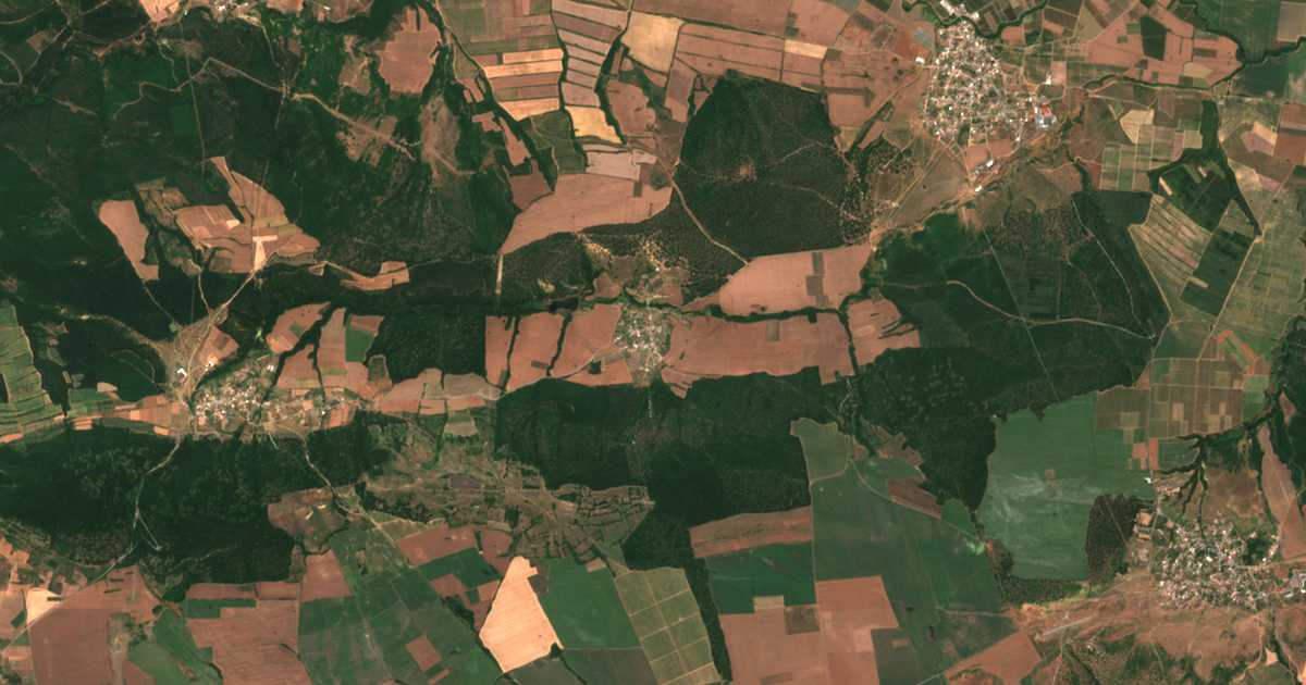 Mapa por satélite de Kosovec