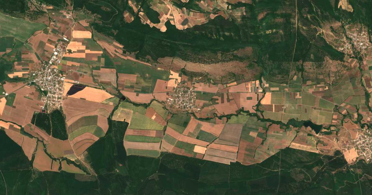 Mapa por satélite de Preobraženci