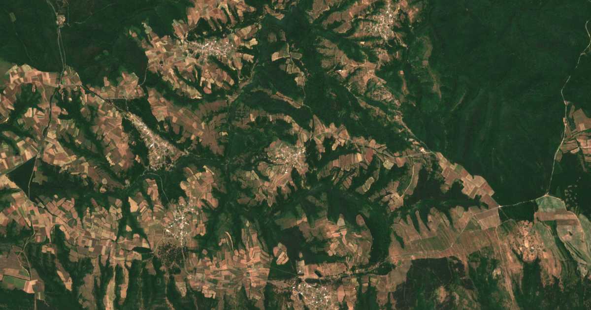 Mapa por satélite de Rudina
