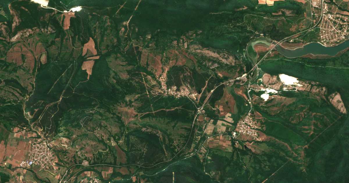 Mapa por satélite de Struja