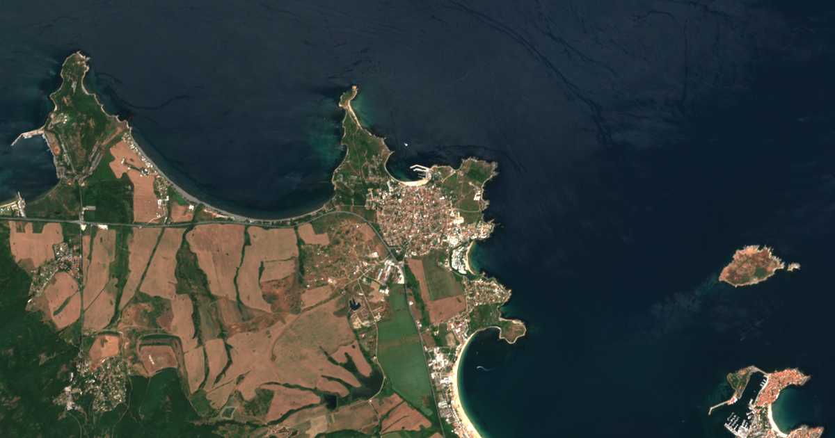 Mapa por satélite de Chernomorets