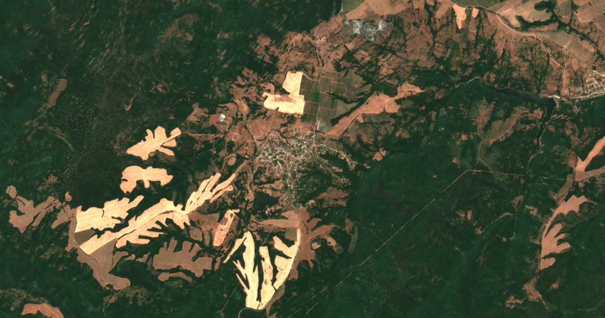 Mapa por satélite de Krushevets