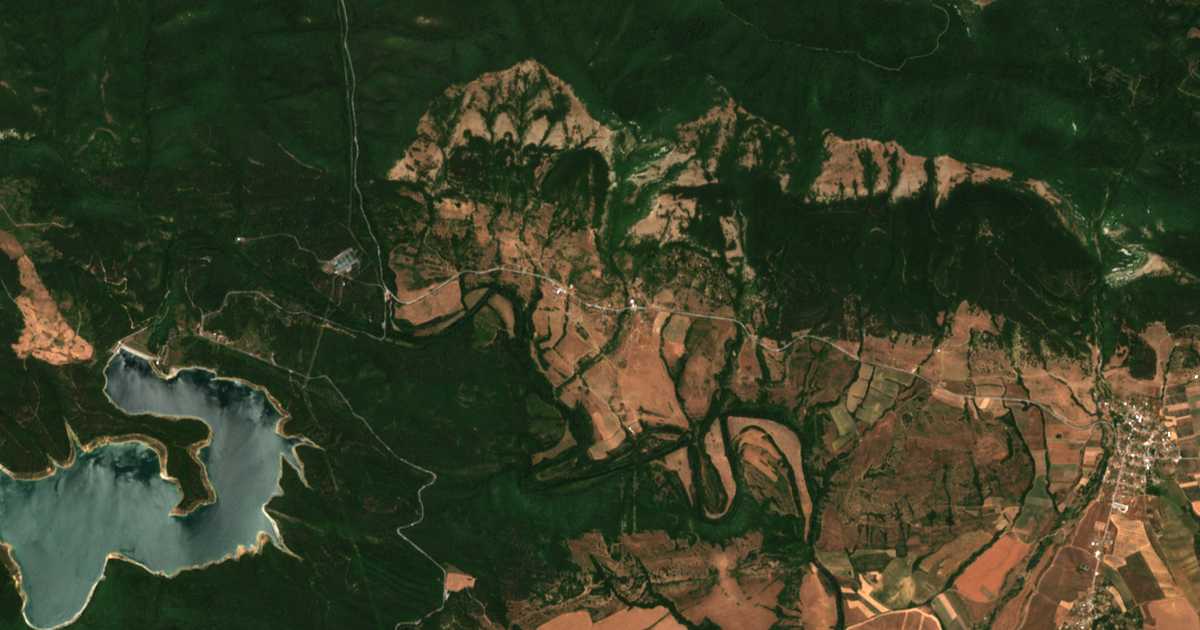 Mapa por satélite de Kamčija