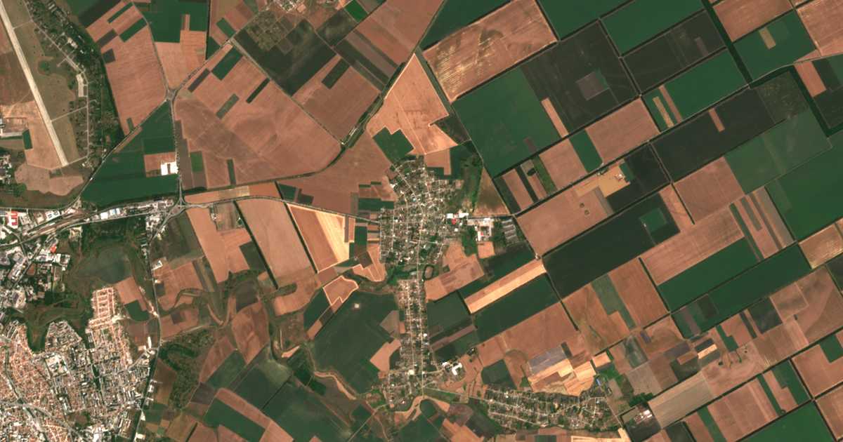 Mapa por satélite de Pobeda