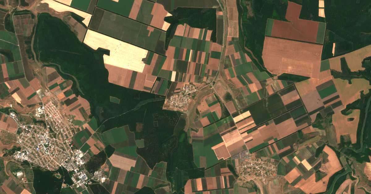 Mapa por satélite de Božan