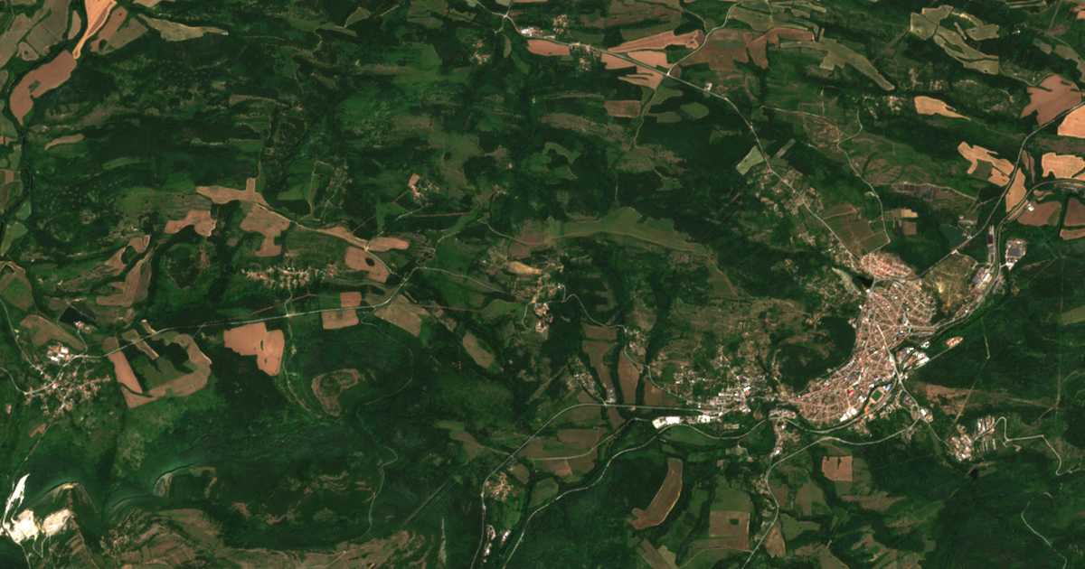 Mapa por satélite de Geša