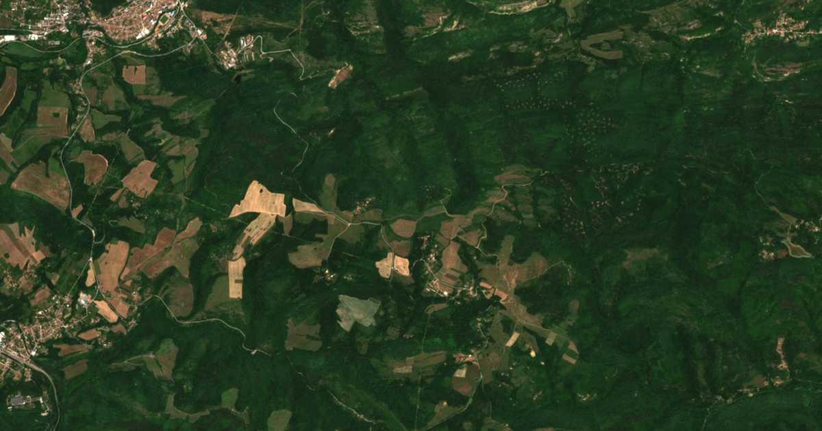 Mapa por satélite de Gluška