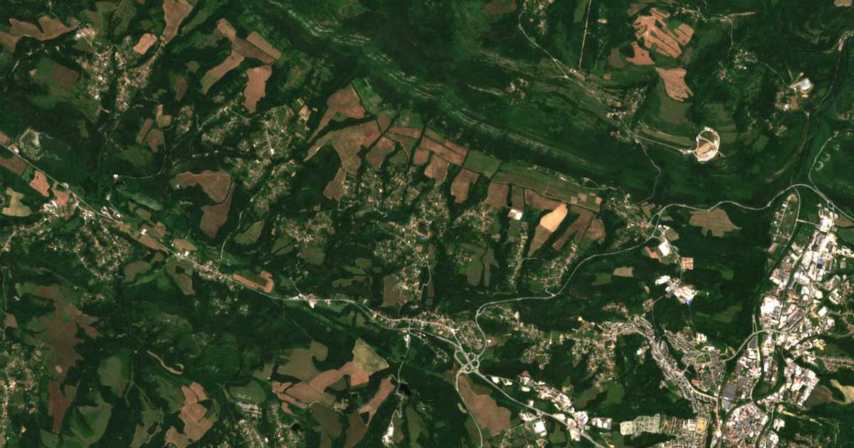 Mapa por satélite de Gledaci
