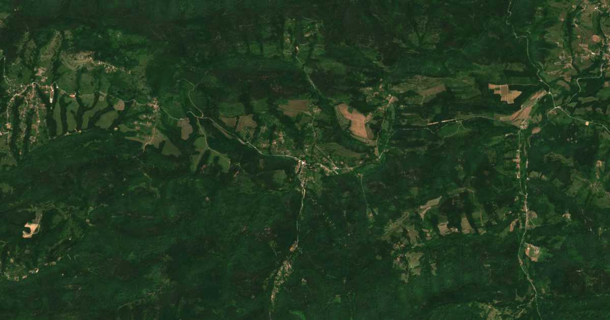 Mapa por satélite de Mlečevo