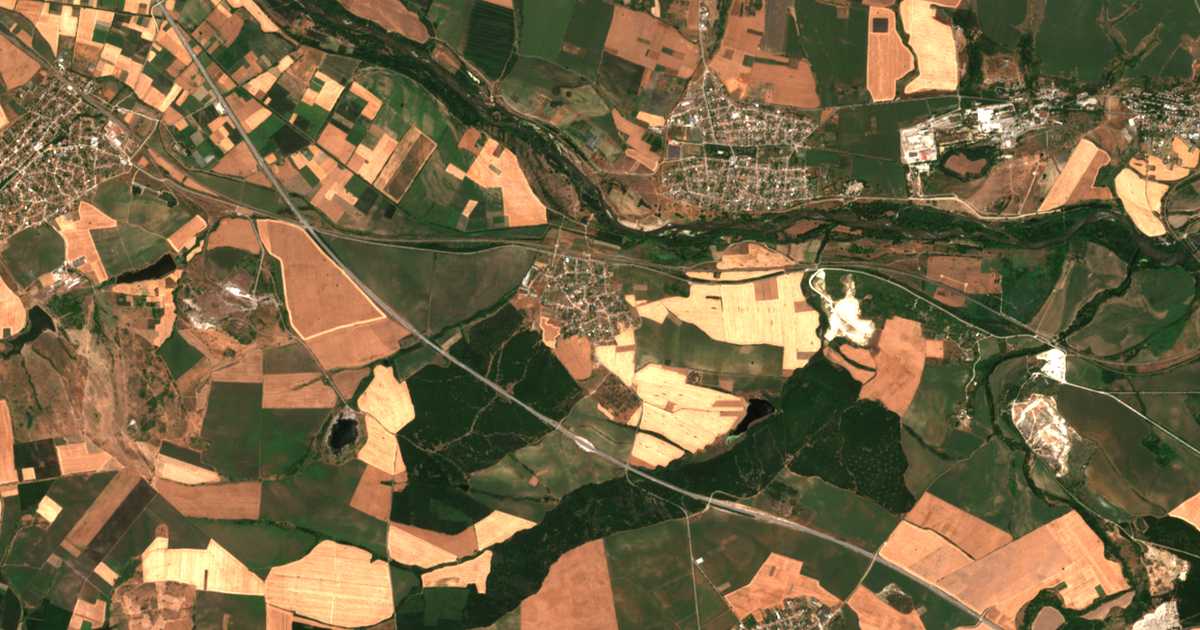Mapa por satélite de Krum