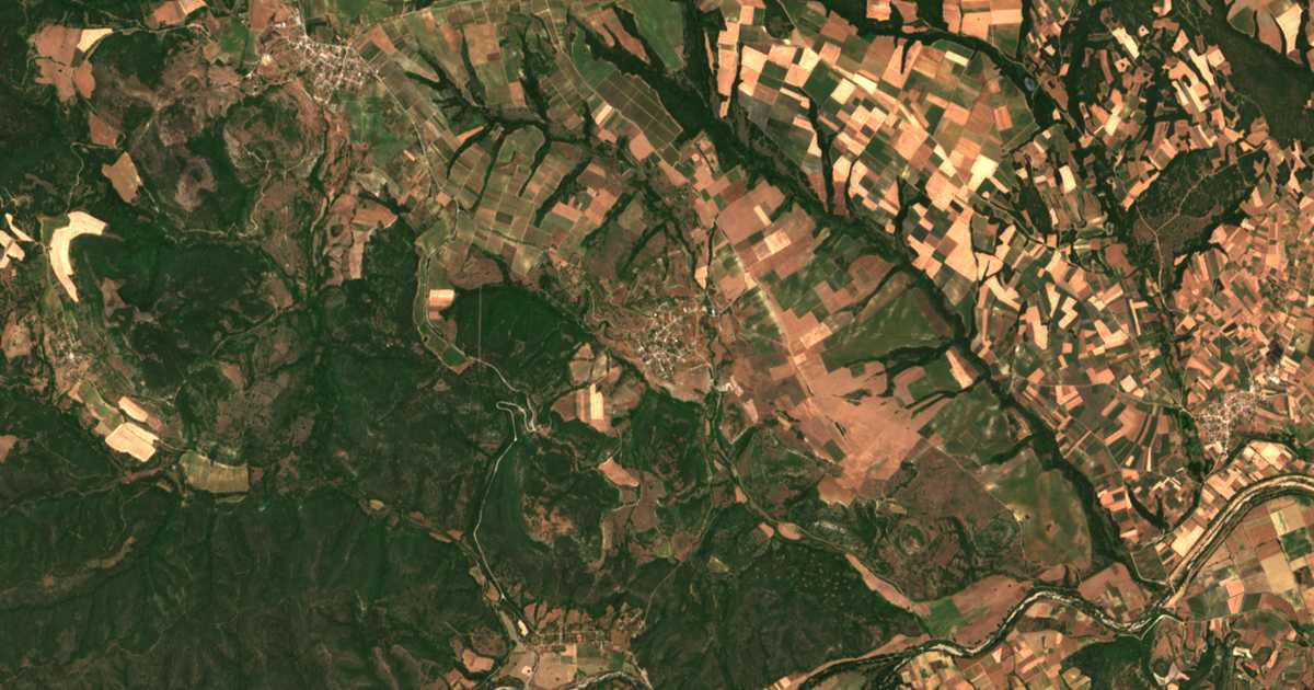 Mapa por satélite de Belopoljane