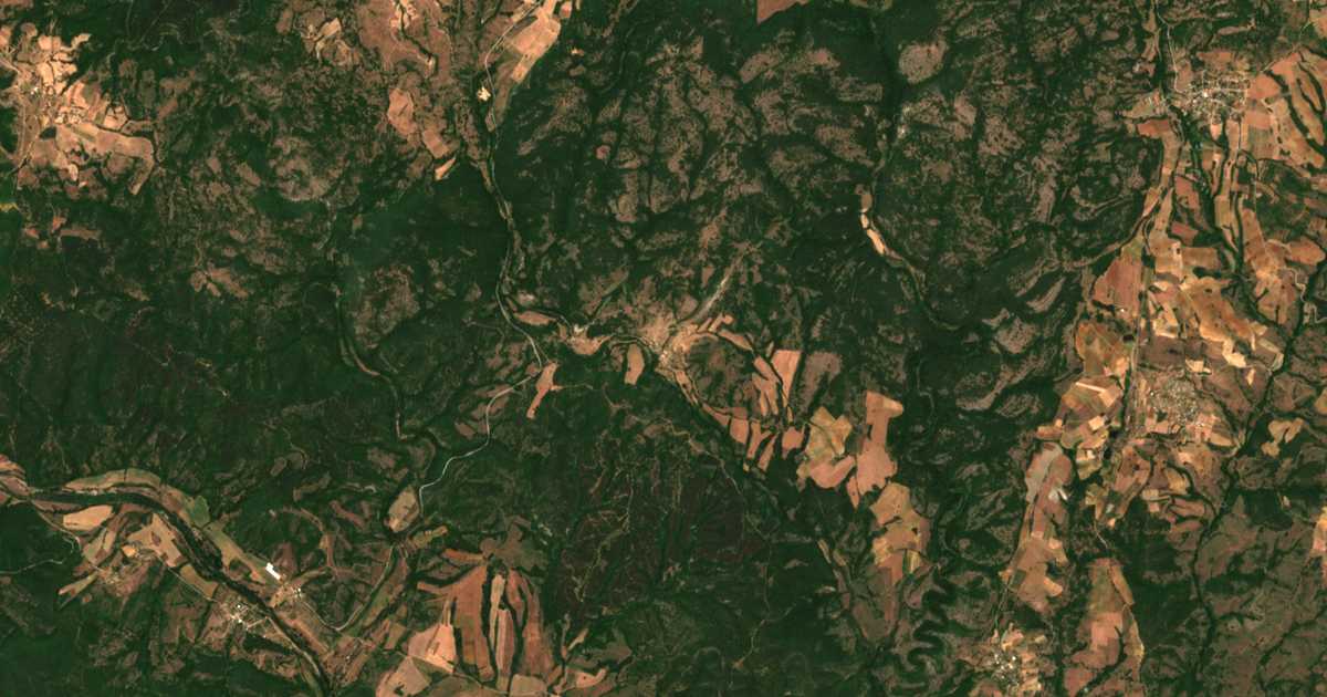 Mapa por satélite de Lensko