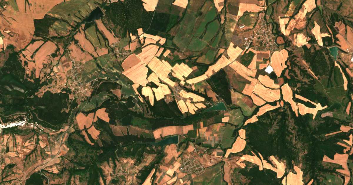 Mapa por satélite de Balkan