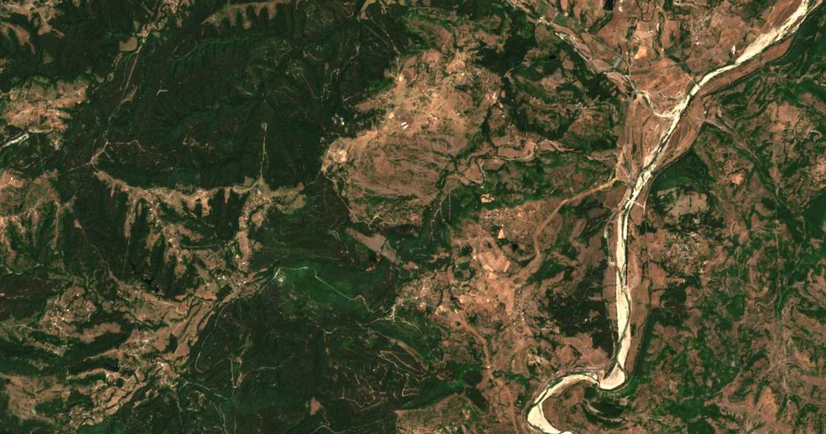 Mapa por satélite de Žǎlti rid