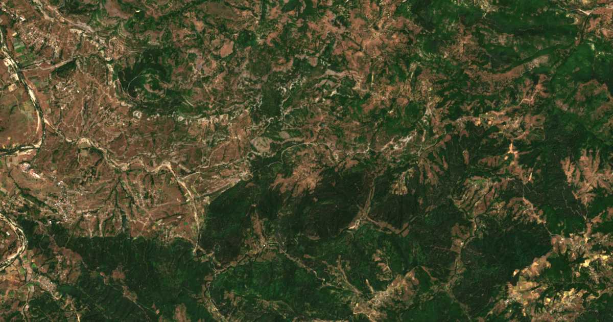Mapa por satélite de Delvino