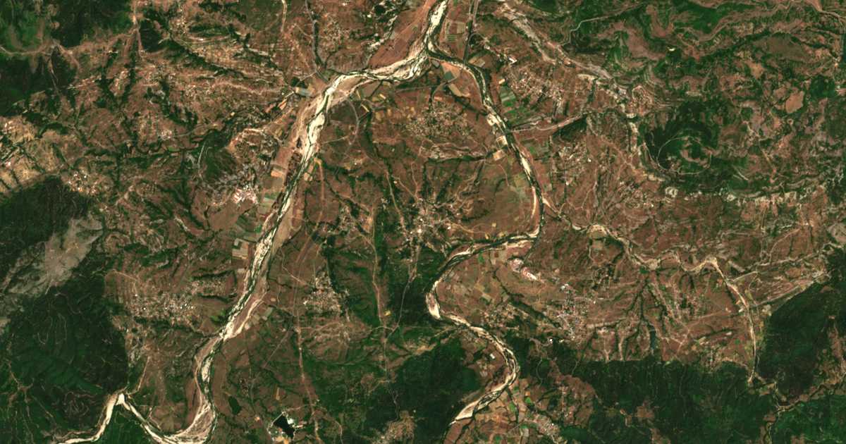 Mapa por satélite de Šopci