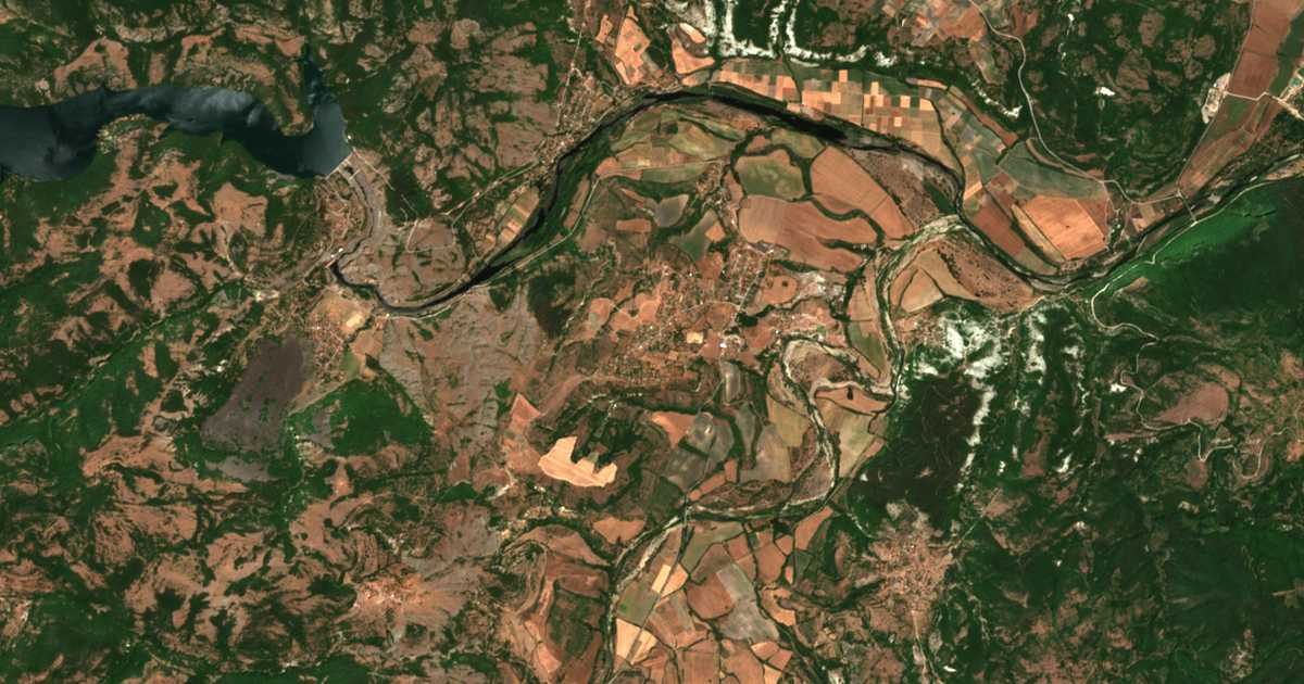 Mapa por satélite de Potočarka