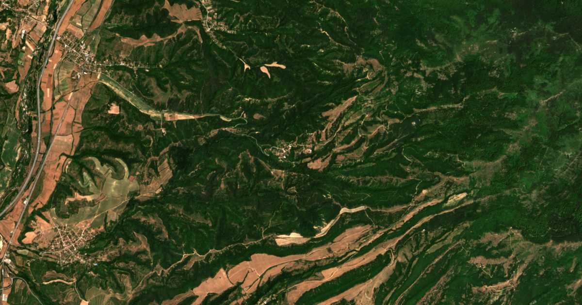 Mapa por satélite de Badino