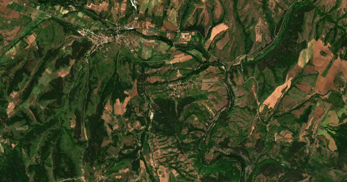 Mapa por satélite de Četirci