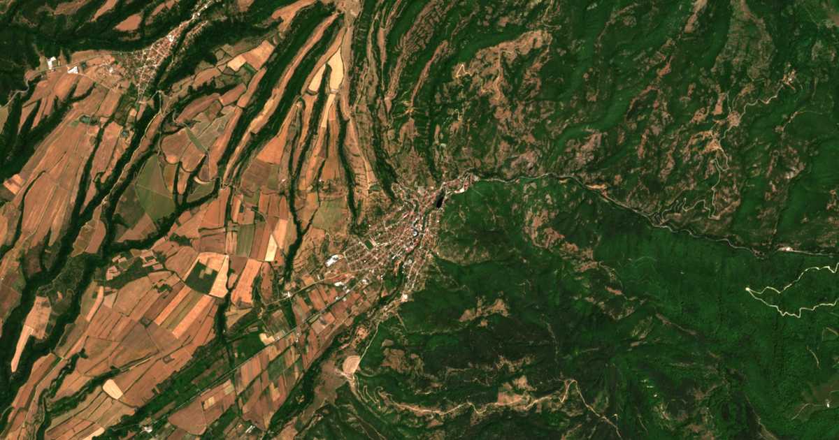 Mapa por satélite de Rila