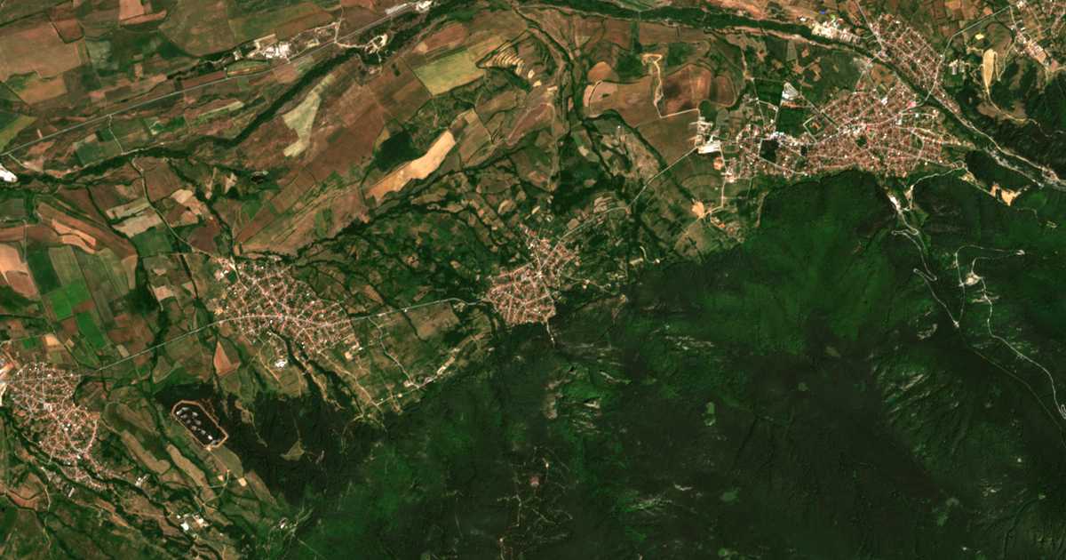 Mapa por satélite de Ovčarci