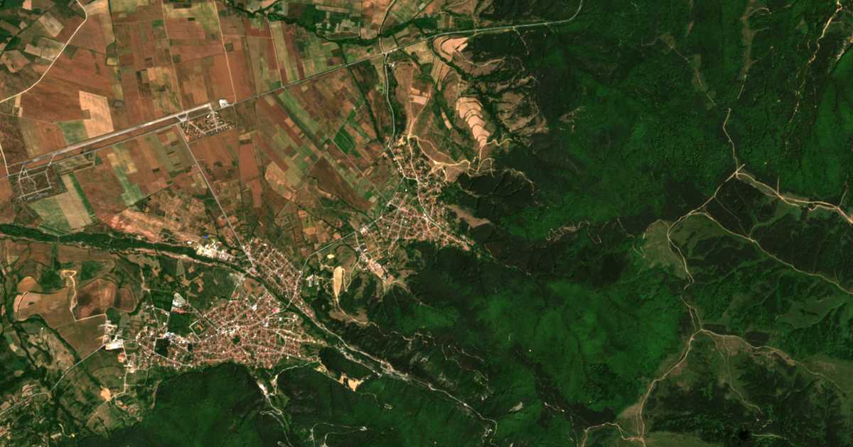 Mapa por satélite de Saparevo