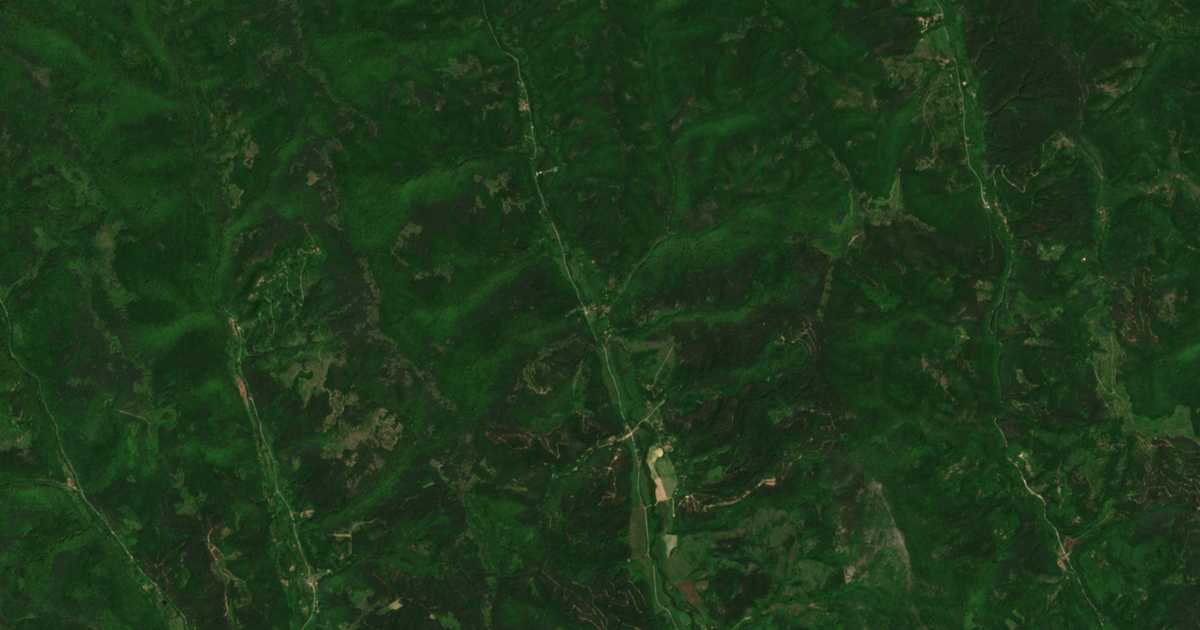 Mapa por satélite de Kosovo