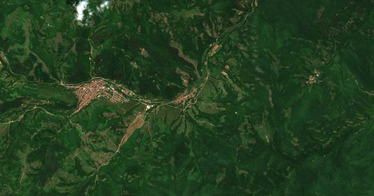 Mapa por satélite de Železna
