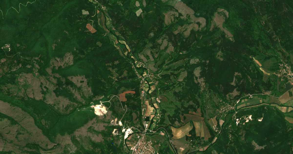 Mapa por satélite de Peštera