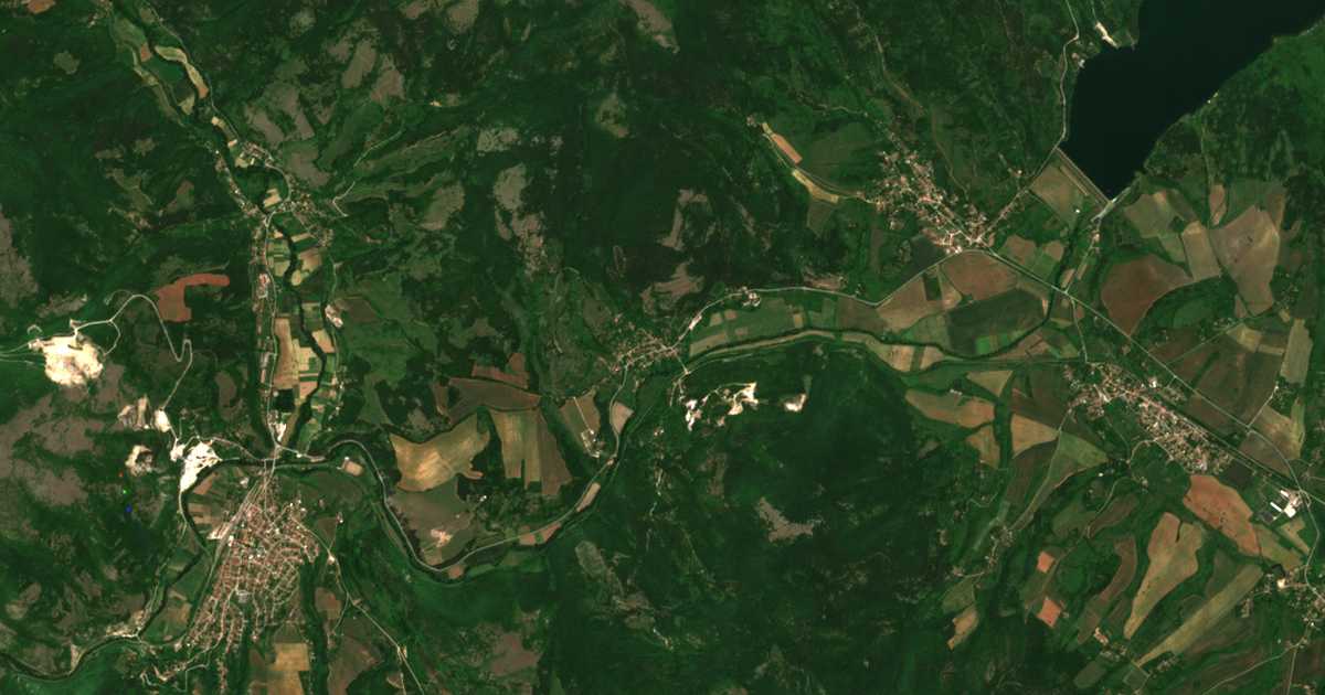Mapa por satélite de Žabljano