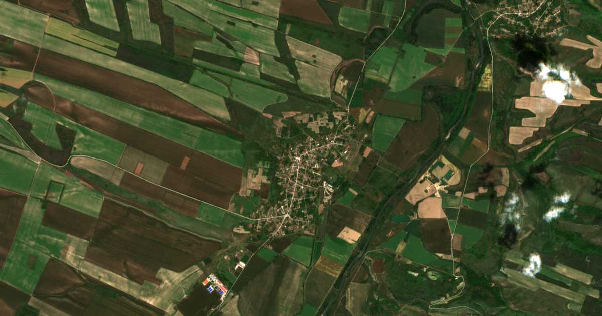 Mapa por satélite de Krušovene