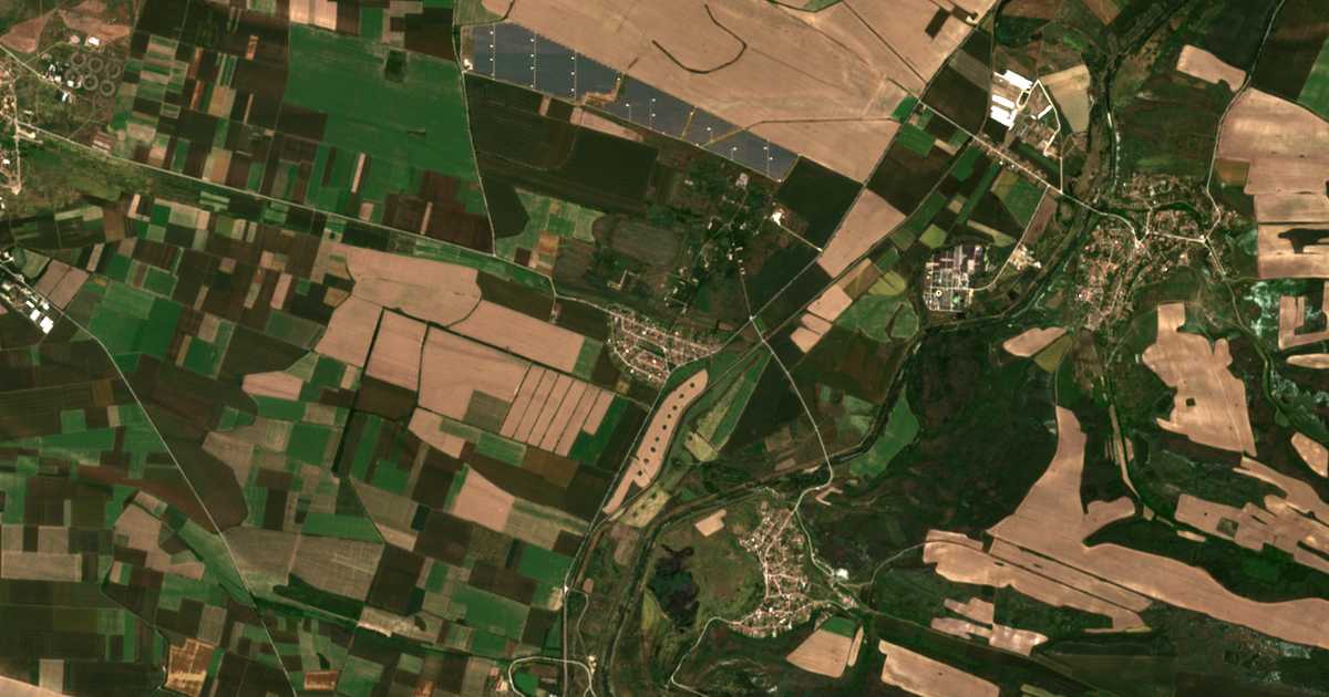 Mapa por satélite de Pobeda