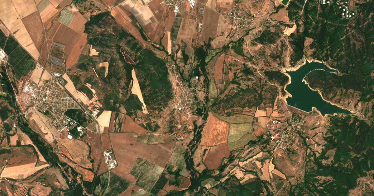 Mapa por satélite de Begunci