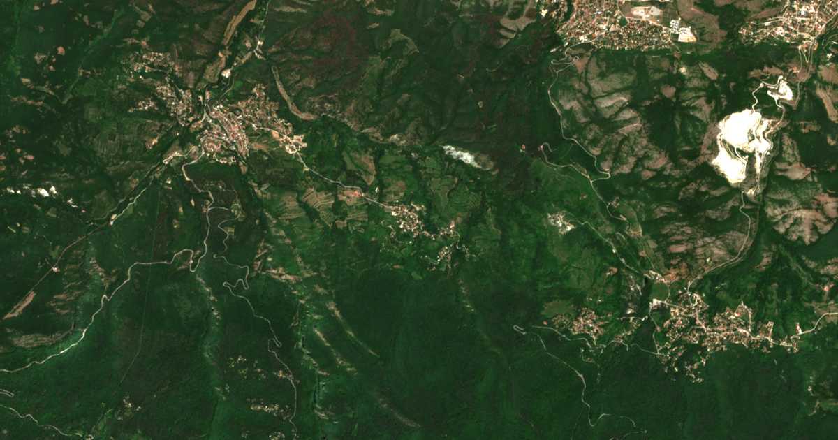 Mapa por satélite de Izvor