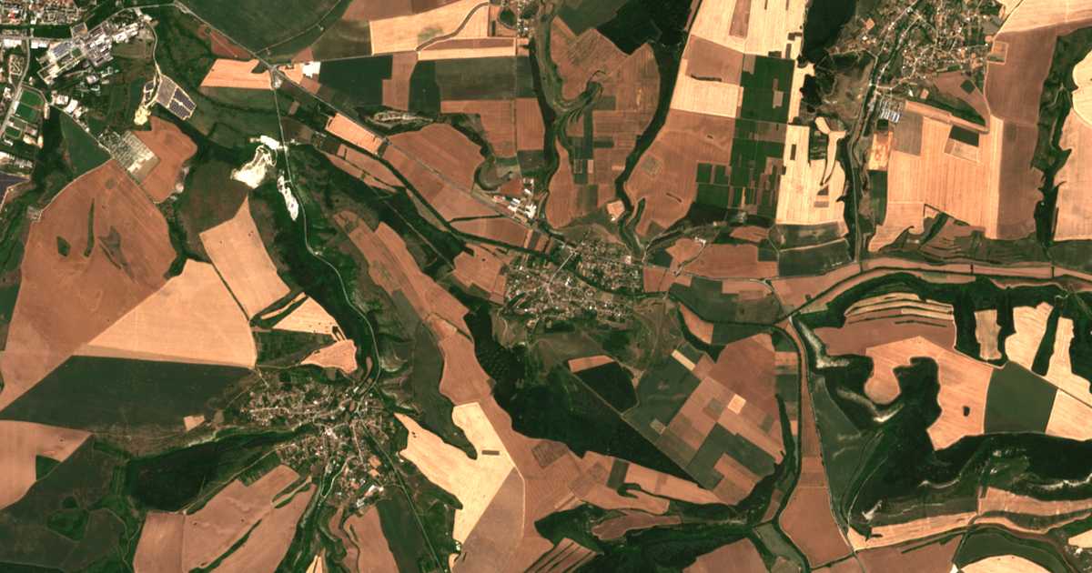 Mapa por satélite de Ušinci