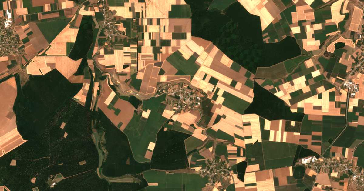 Mapa por satélite de Pčelina