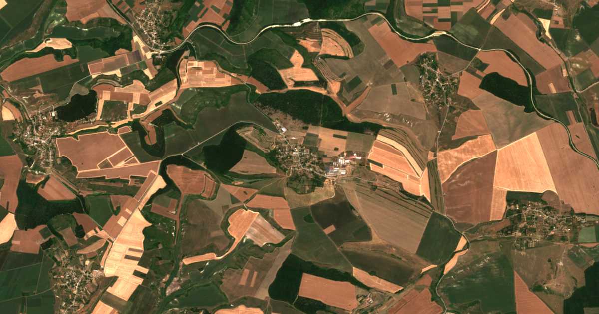 Mapa por satélite de Trem