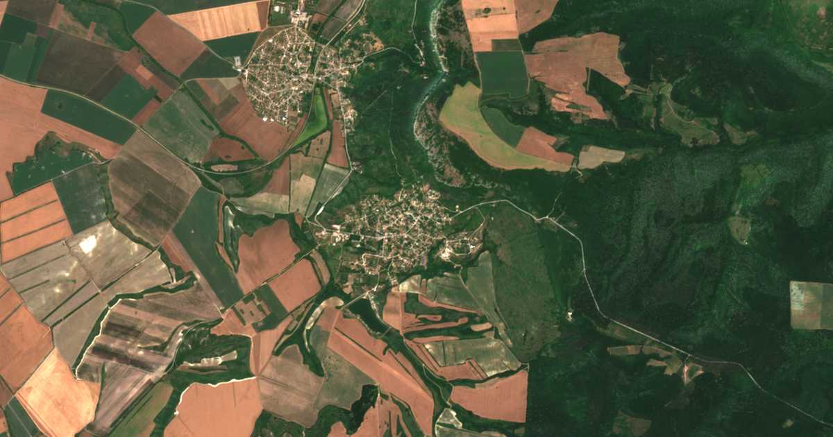 Mapa por satélite de Kjulevča