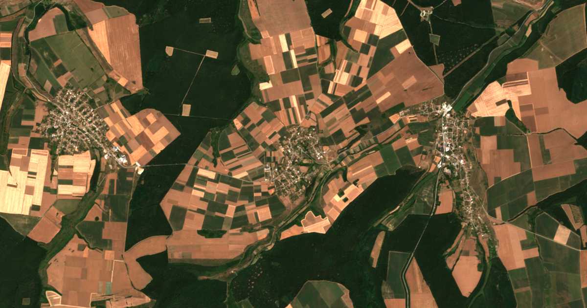 Mapa por satélite de Borci