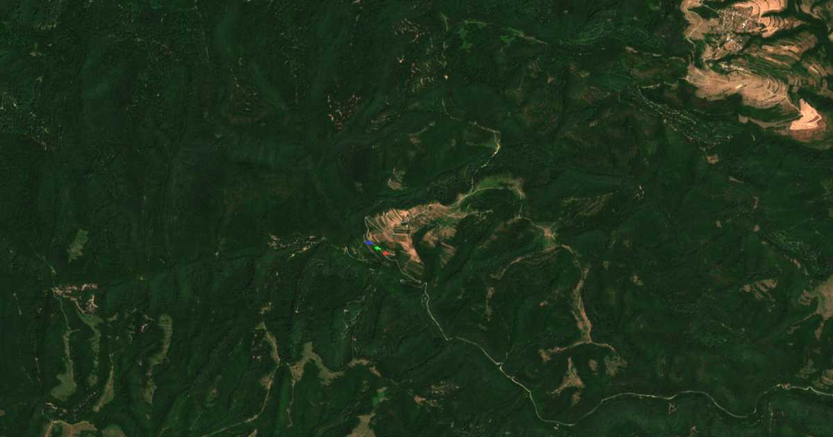 Mapa por satélite de Bratan