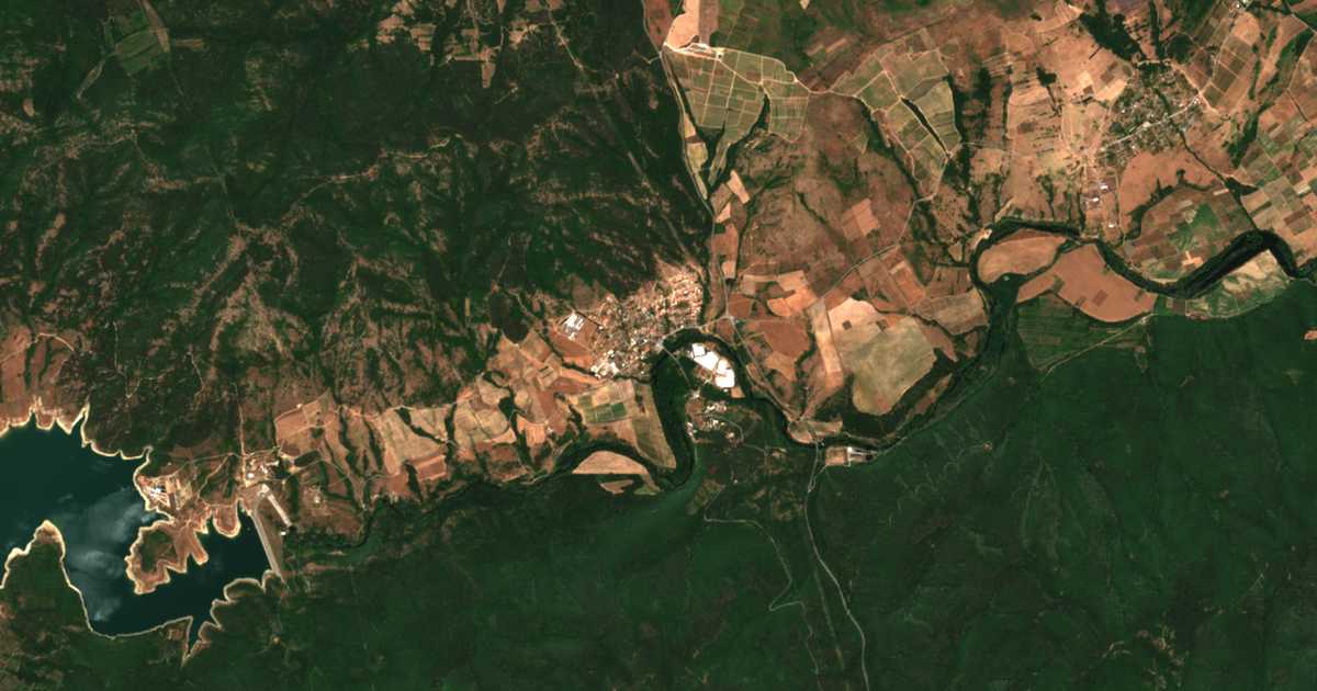 Mapa por satélite de Banja