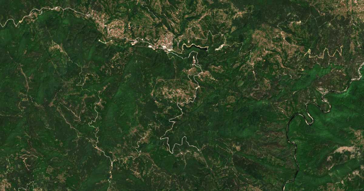 Mapa por satélite de Drjanka
