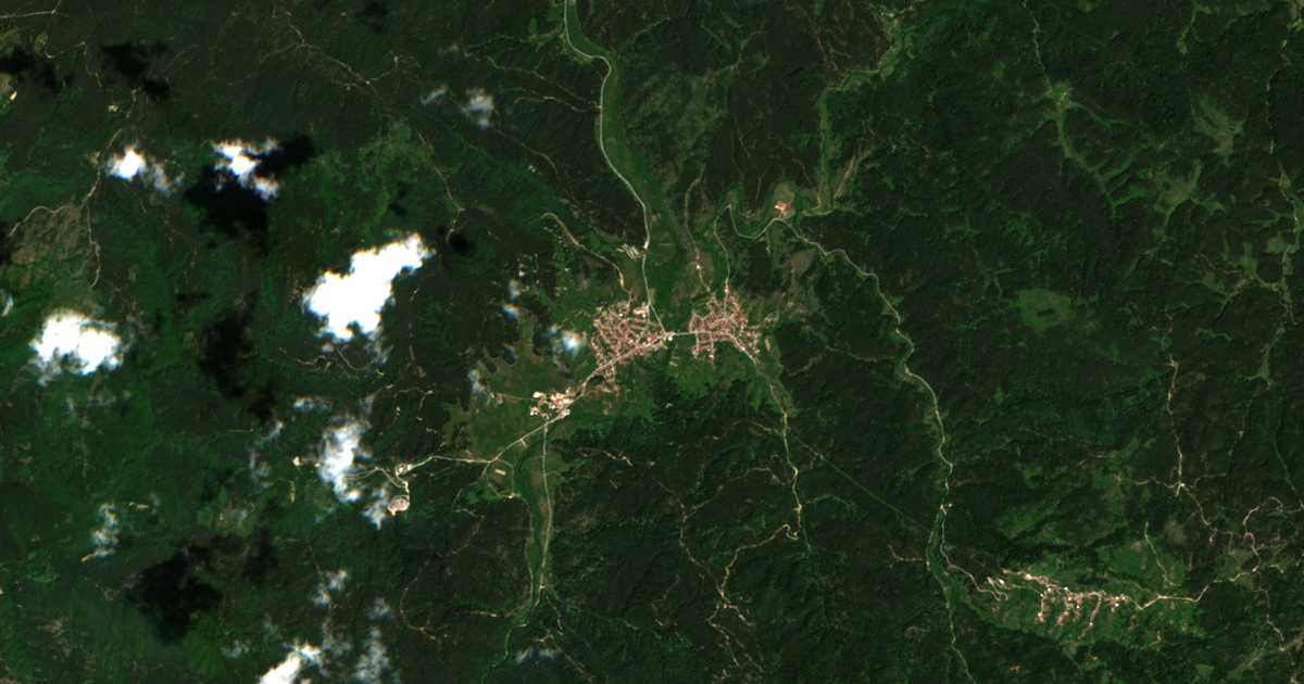 Mapa por satélite de Barutin